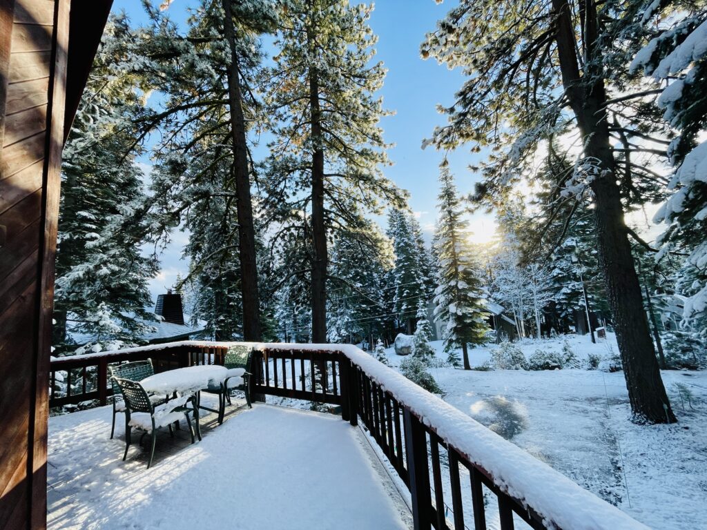 Tahoe Truckee Vacation Rentals Fresh Morning Snow at Dawn